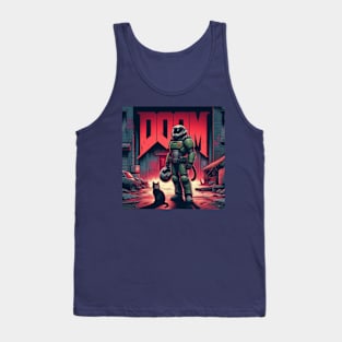 Doom guy with Doom kitty Tank Top